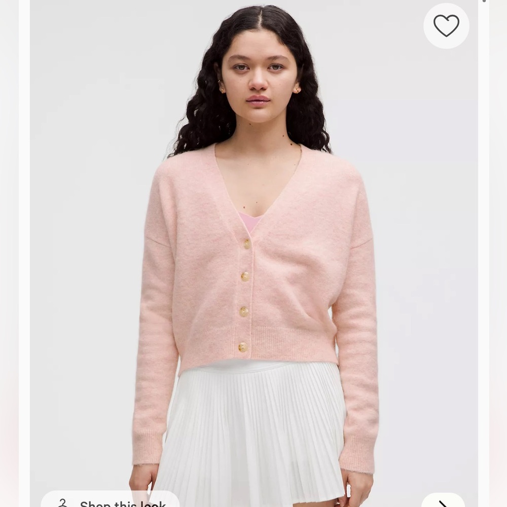 Lululemon Alpaca Wool-Blend Cardigan Sweater/ pink mist/ XS/ new